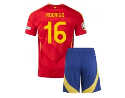 Spanien Rodri Hernandez #16 Hemmakläder Barn EM 2024 Kortärmad (+ Korta byxor)